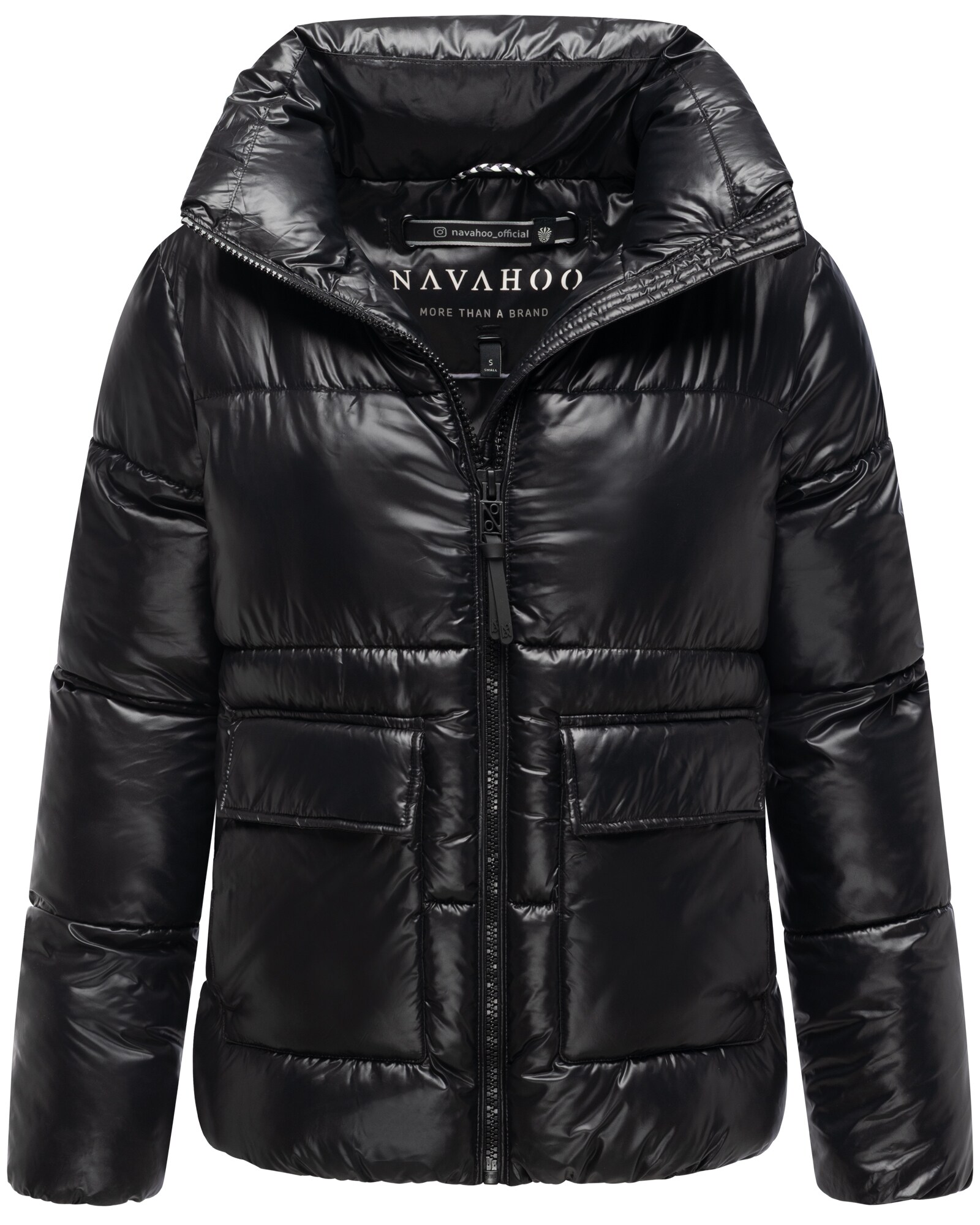 NAVAHOO Damen Winter Steppjacke gesteppt Anorak Puffer Winterjacke hochschlie&sect;ender Kragen & dicker Rei&szlig;verschluss Eispracht 