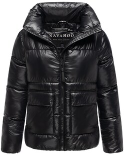 NAVAHOO Damen Winter Steppjacke gesteppt Anorak Puffer Winterjacke hochschlie§ender Kragen & dicker Reißverschluss Eispracht 