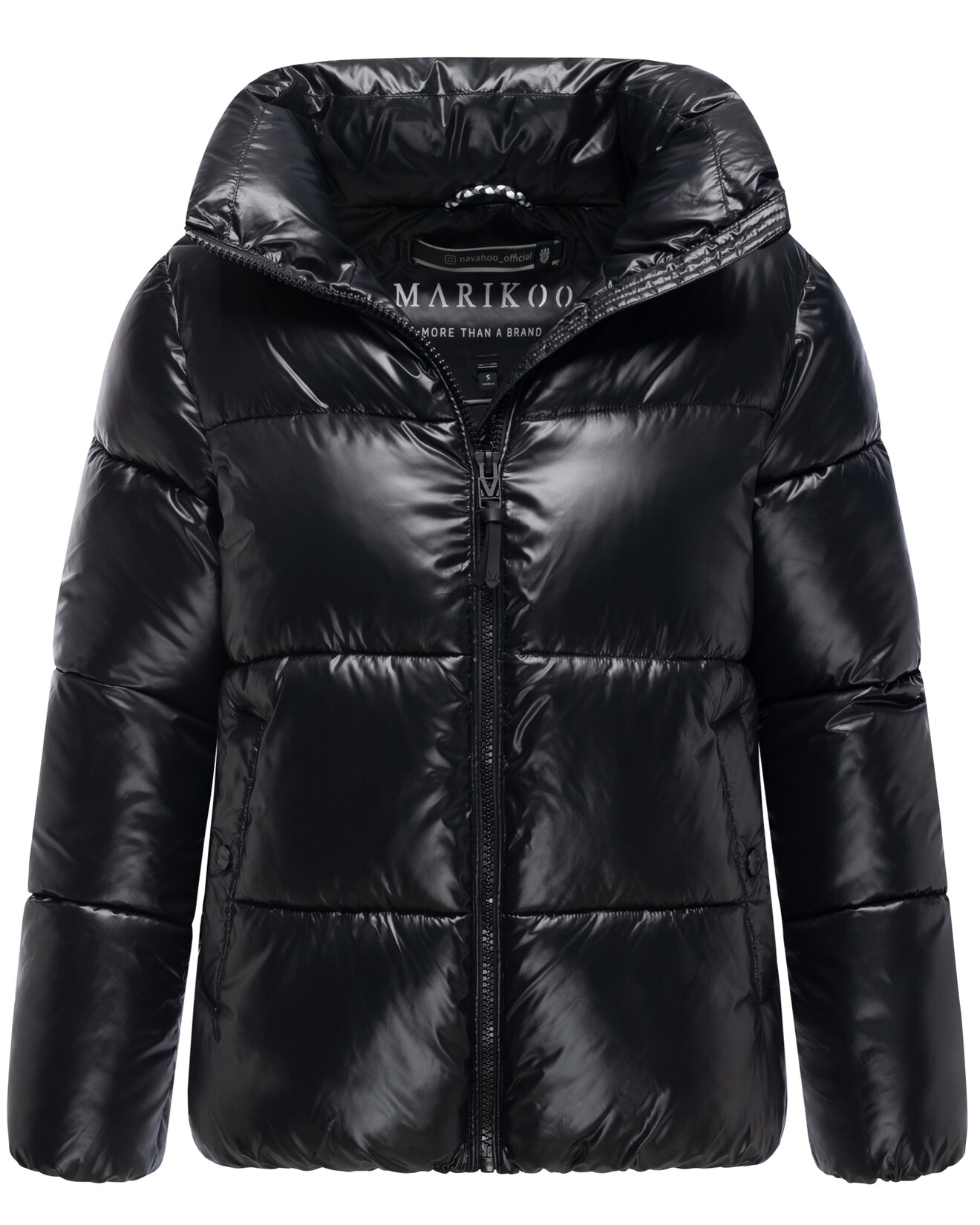 MARIKOO Damen Winter Steppjacke gesteppt Anorak Puffer Jacket Winterjacke hochschließender Kragen & Reißverschluss Hazalee