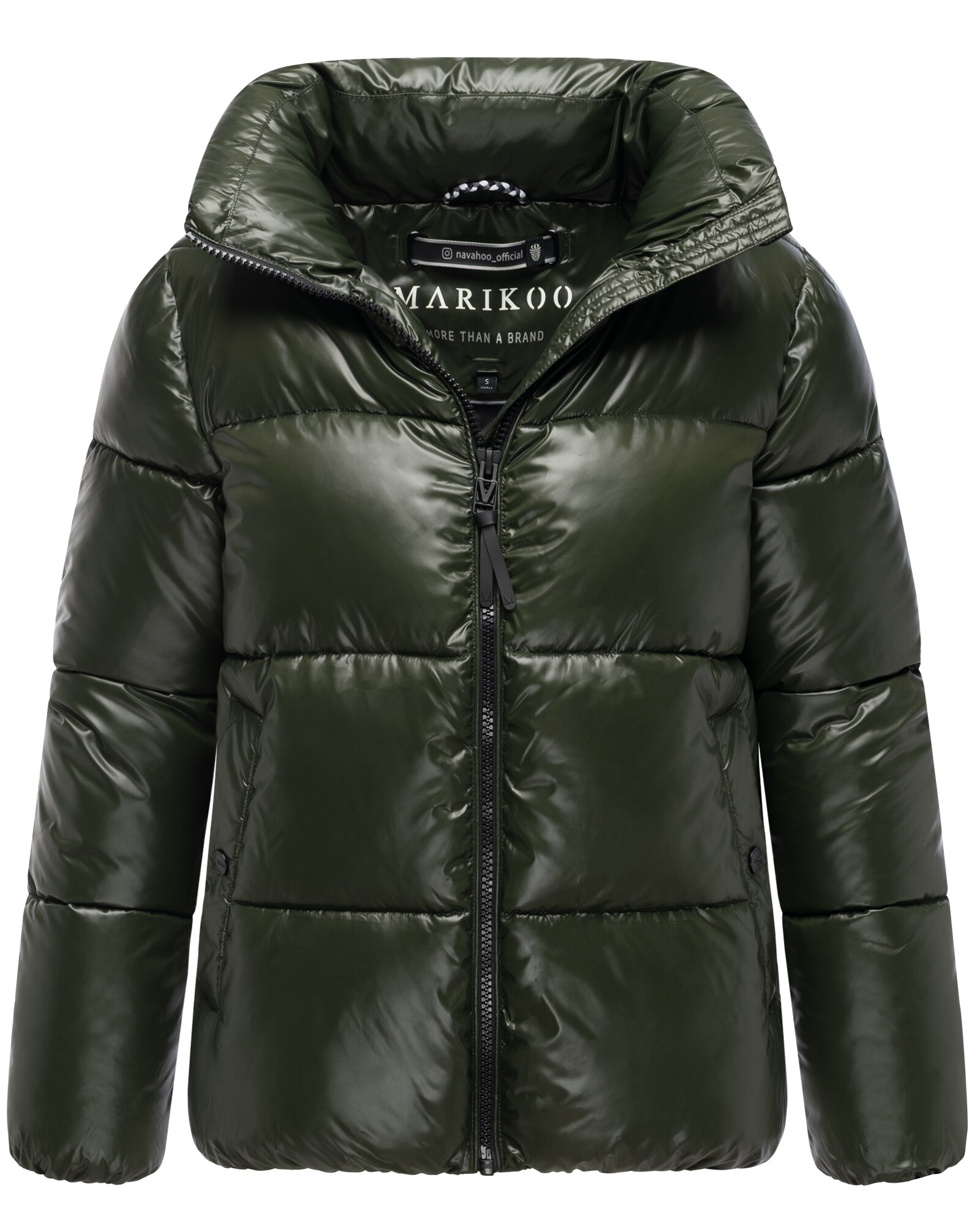 MARIKOO Damen Winter Steppjacke gesteppt Anorak Puffer Jacket Winterjacke hochschlie&szlig;ender Kragen & Rei&szlig;verschluss Hazalee 