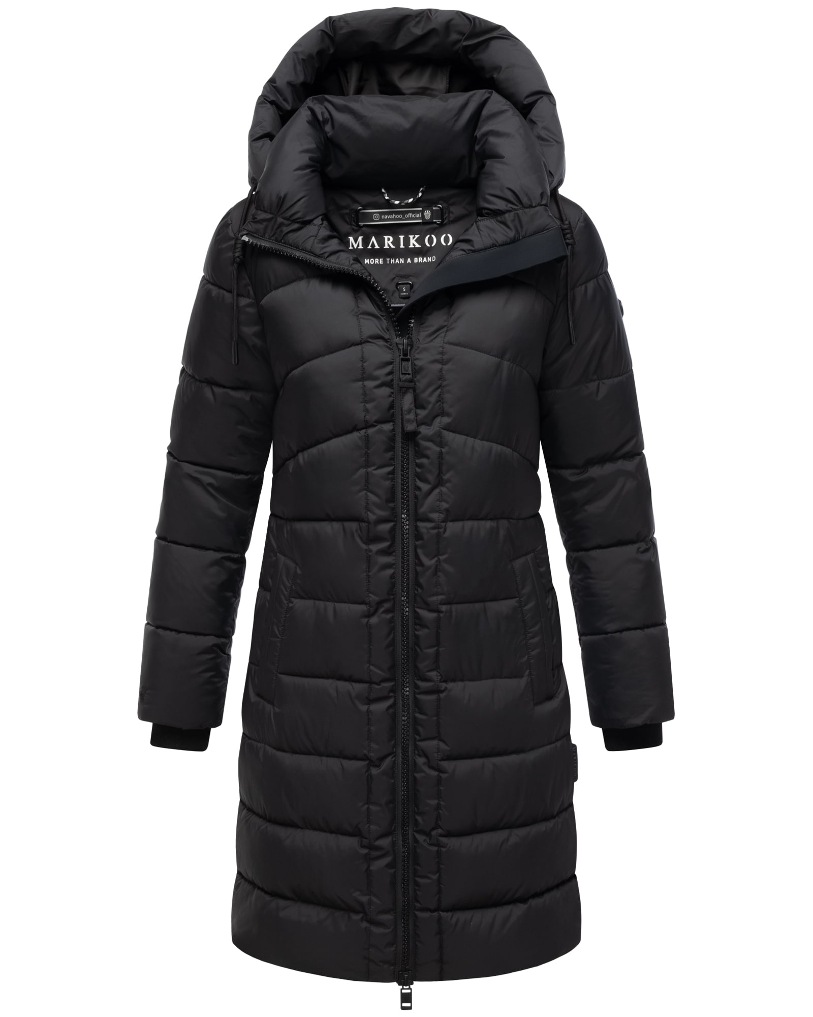 MARIKOO Damen Winter Jacke Steppmantel Parka Mantel Anorak Winterjacke warm gef&uuml;ttert abnehmbarer Kapuze Kaltn&auml;schen 