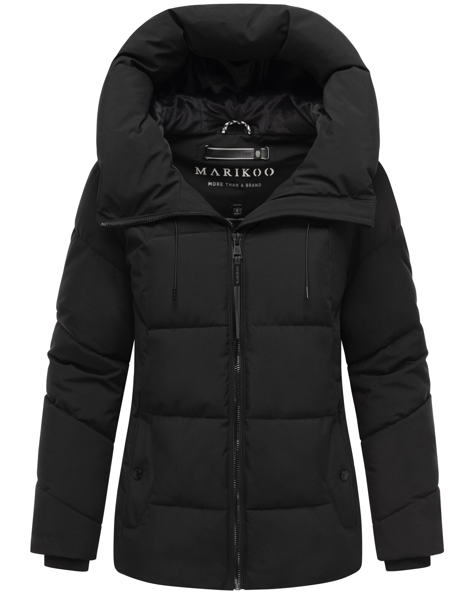 MARIKOO Damen Winter Steppjacke Winterjacke gesteppt warm fleece gef&uuml;ttert Kuscheltatze 