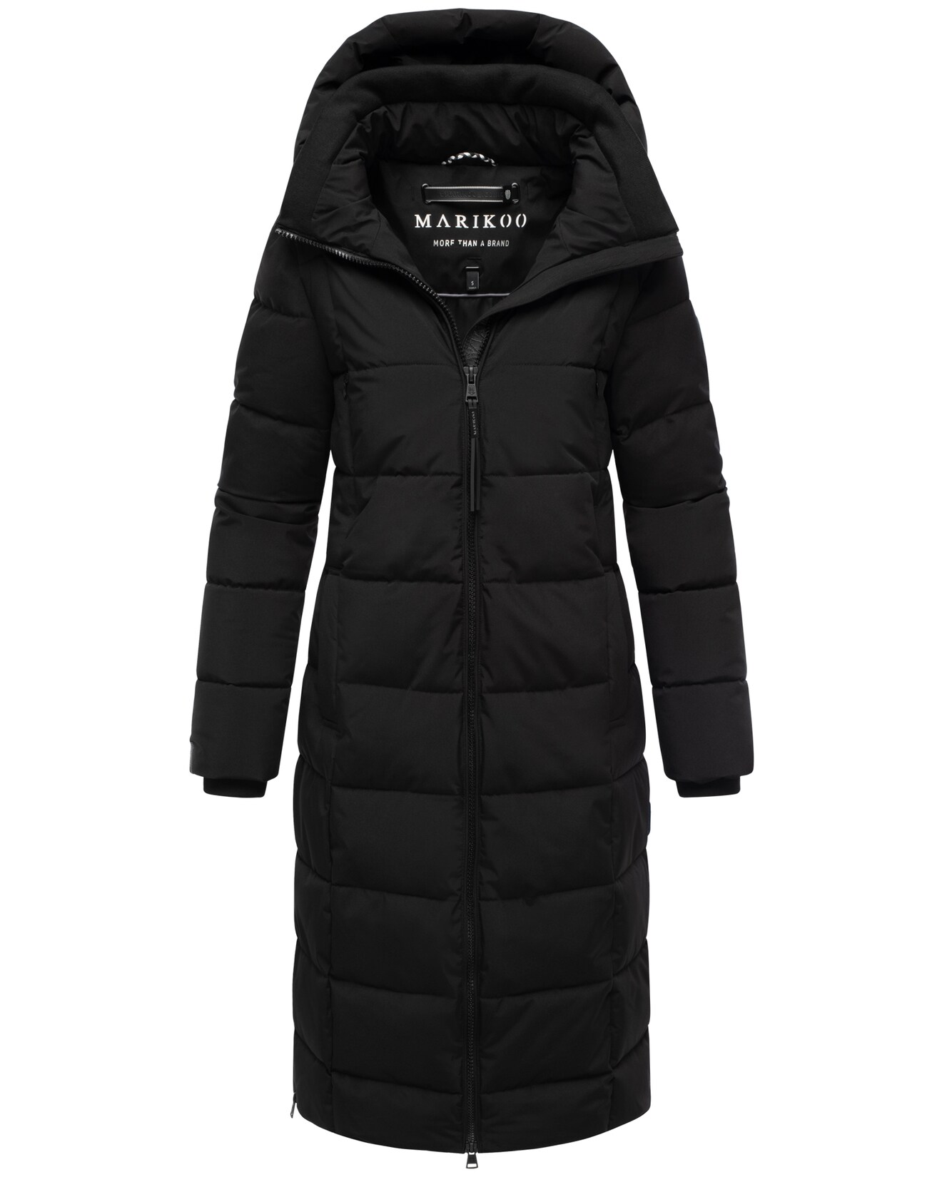 MARIKOO Damen Winter Jacke Stepp Parka Mantel Anorak Winterjacke warm gefüttert Hoher Rippstrickkragen Kapuze Lanitaa