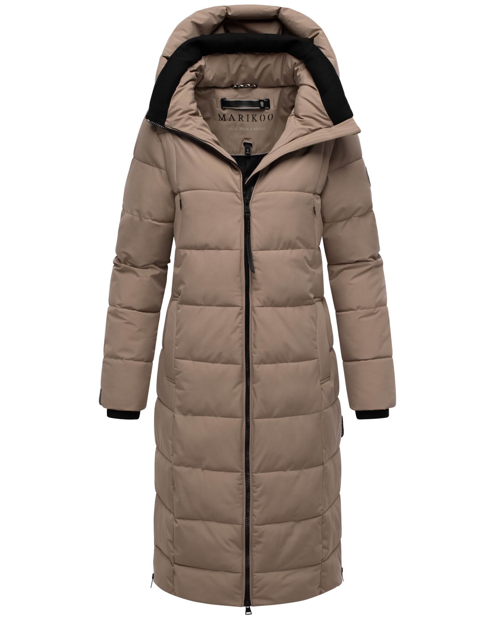 MARIKOO Damen Winter Jacke Stepp Parka Mantel Anorak Winterjacke warm gef&uuml;ttert Hoher Rippstrickkragen Kapuze Lanitaa 