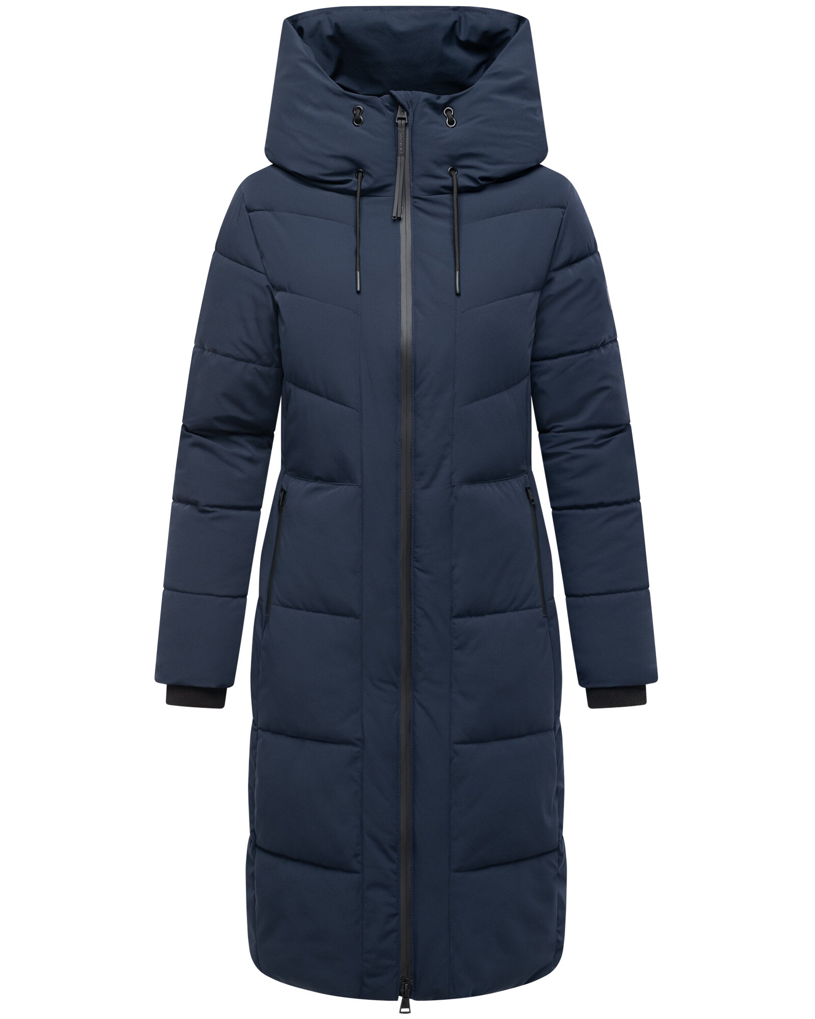 NAVAHOO Damen Steppmantel Lang Stepp Wintermantel gef&uuml;ttert Anorak Parka Kapuze Schokokuss 