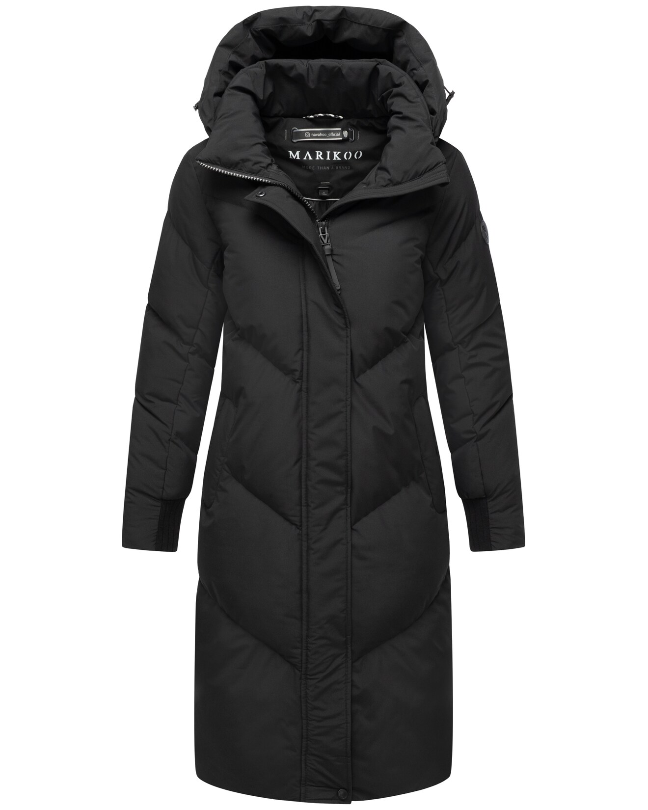 MARIKOO Damen Winter Jacke Steppmantel Parka Mantel Anorak Winterjacke warm gefüttert abnehmbarer Kapuze Teonaa
