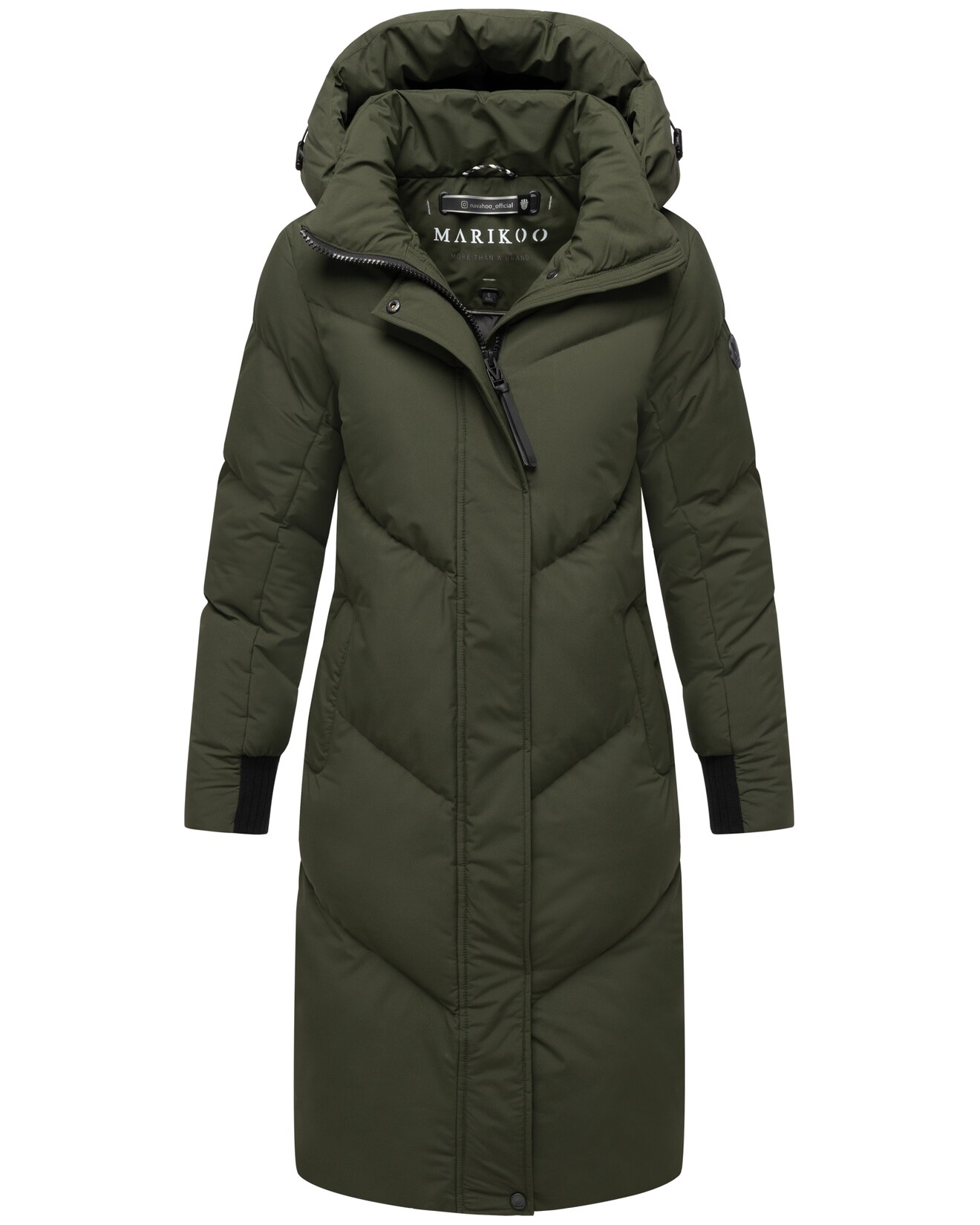 MARIKOO Damen Winter Jacke Steppmantel Parka Mantel Anorak Winterjacke warm gefüttert abnehmbarer Kapuze Teonaa