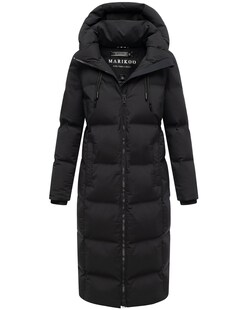 MARIKOO Damen Winter Steppmantel langer Parka, warm gefüttert, vegan, winddicht, wasserabweisend, Mantel mit Kapuze Tikoraa 