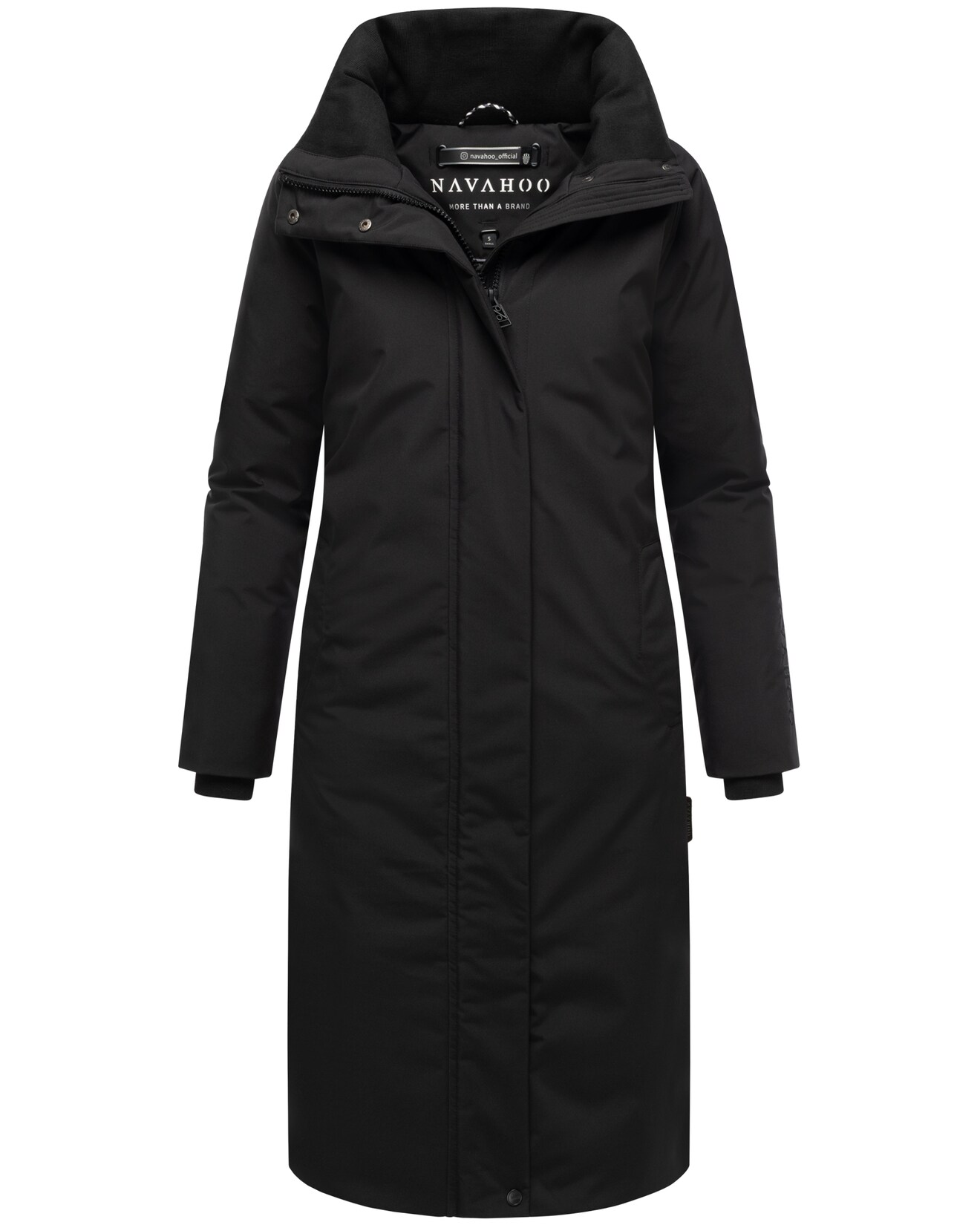 NAVAHOO Damen Wintermantel langer Mantel warm, wasserabweisend, winddicht, atmungsaktiv, Damenjacke für Winter Traumblüte