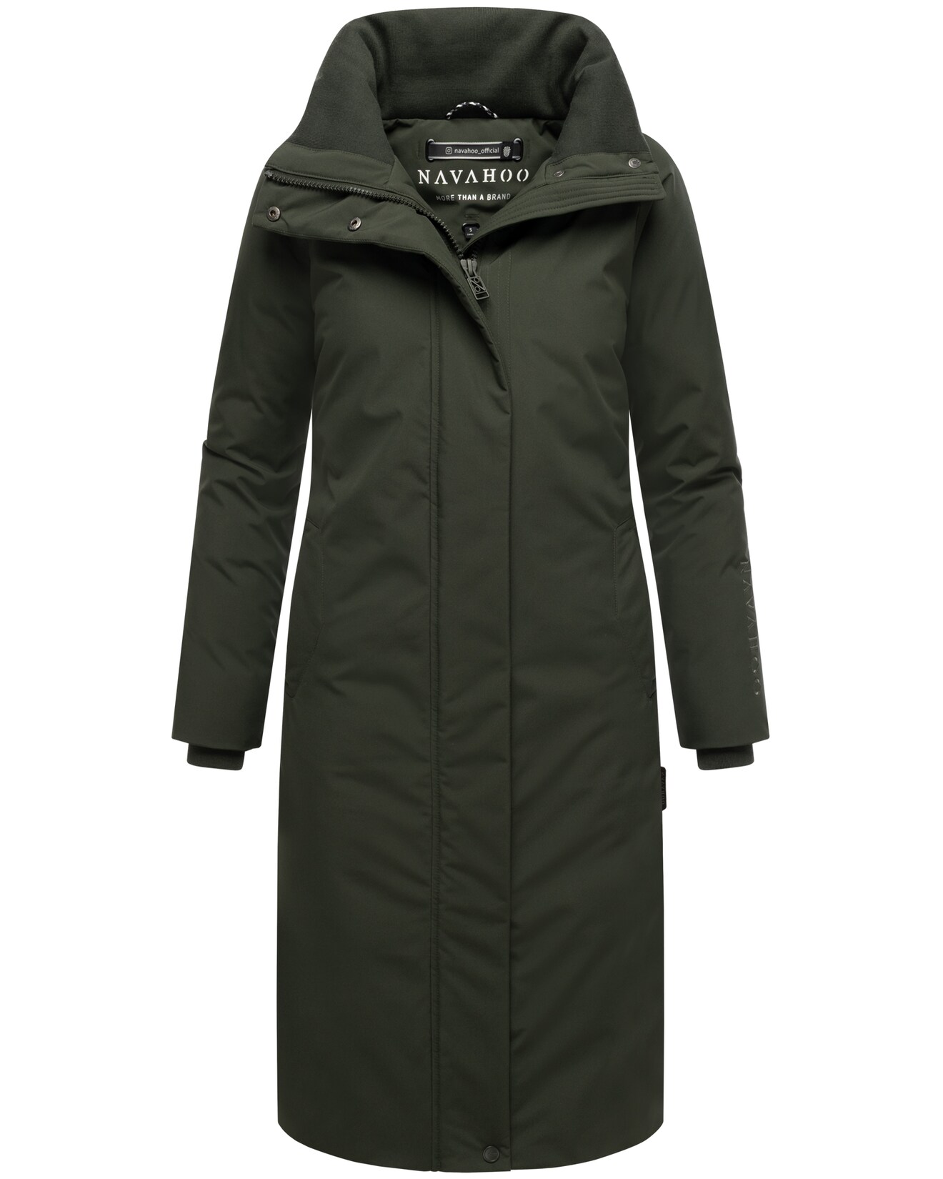 NAVAHOO Damen Wintermantel langer Mantel warm, wasserabweisend, winddicht, atmungsaktiv, Damenjacke für Winter Traumblüte