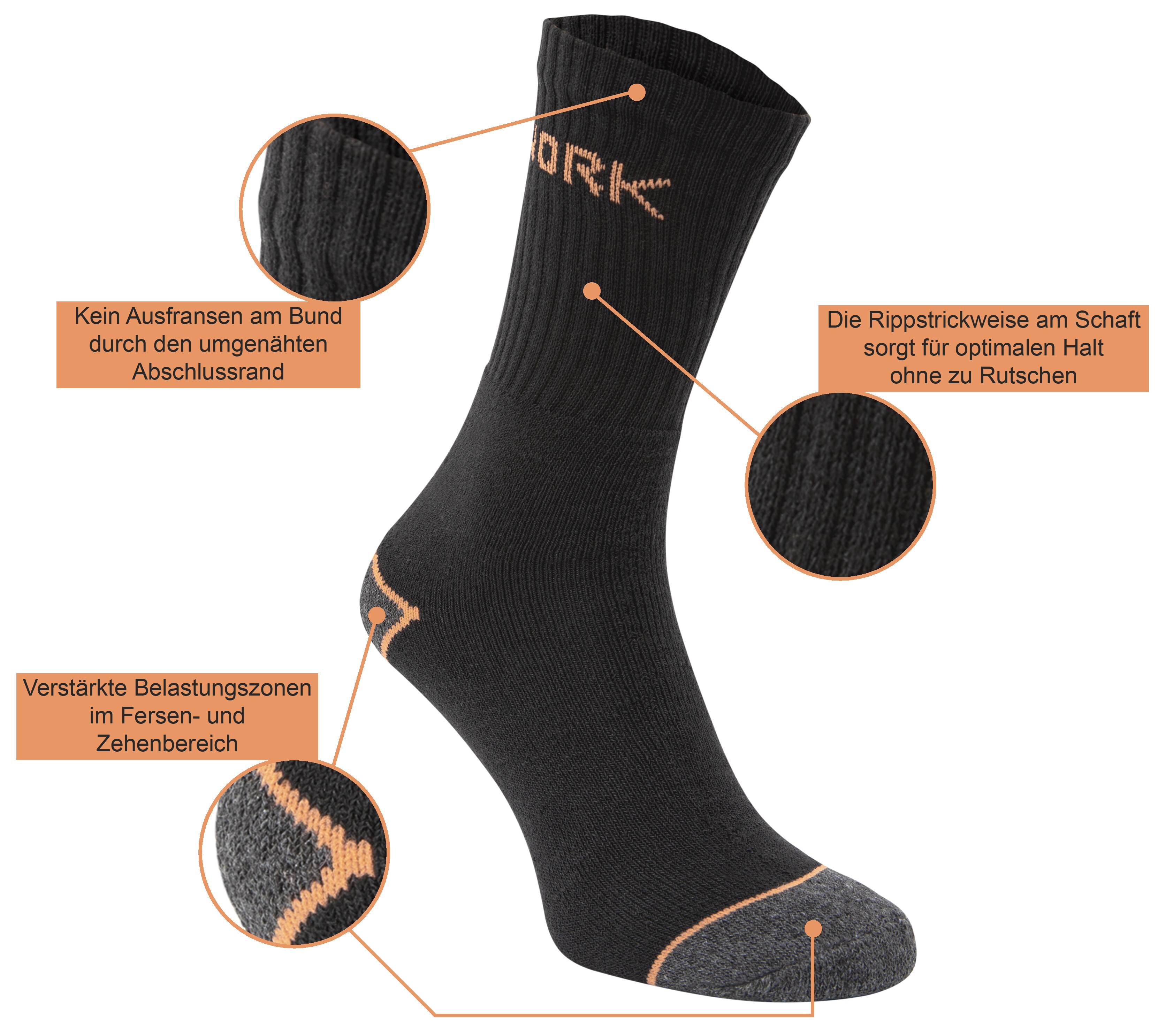 3 Paar Socken Baumwolle Übergröße Herren Jeans Mit Softrand