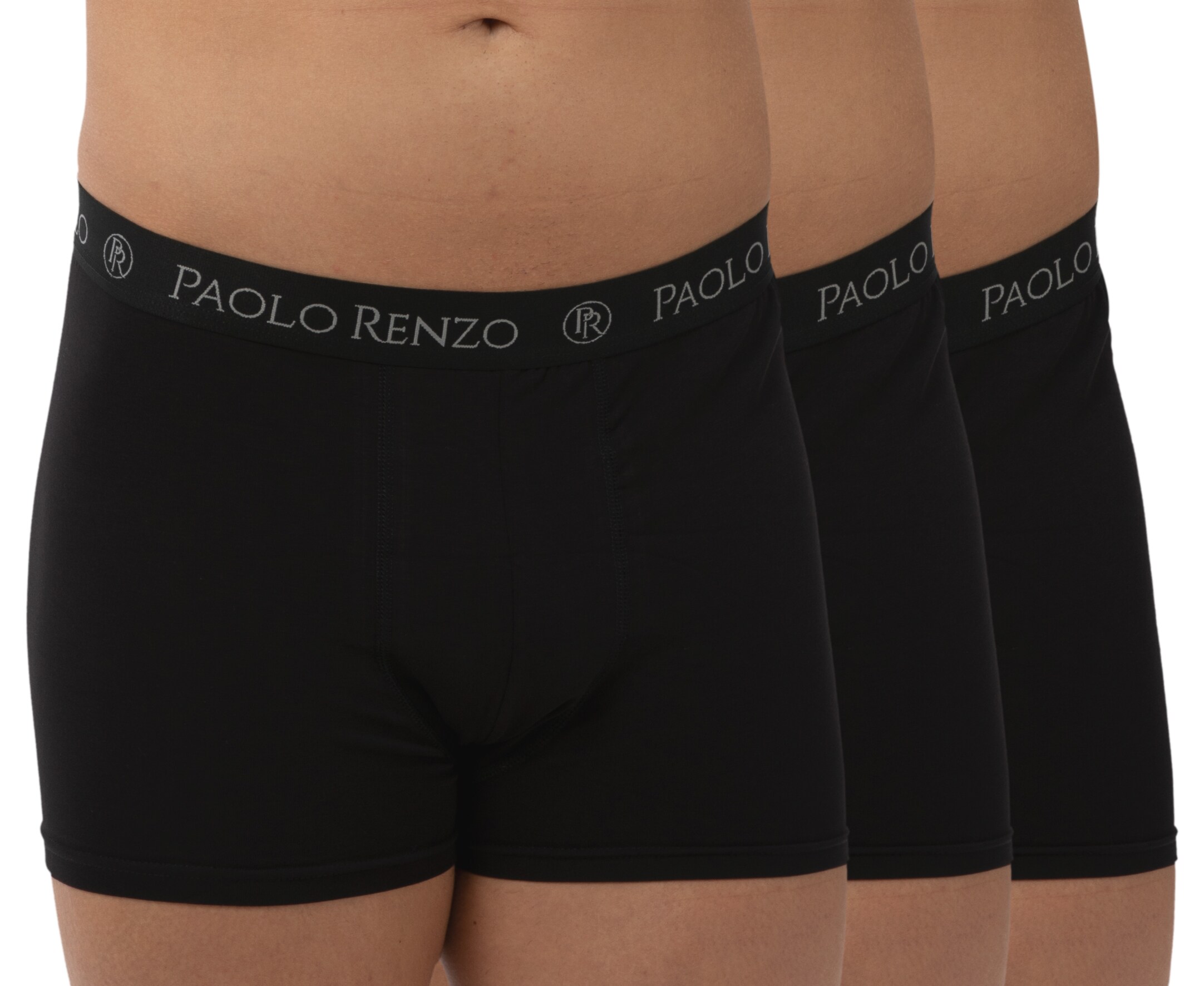 Paolo Renzo&reg; Hipster Boxershorts 6 St&uuml;ck - Gr&ouml;&szlig;e M - Dunkelgrau 