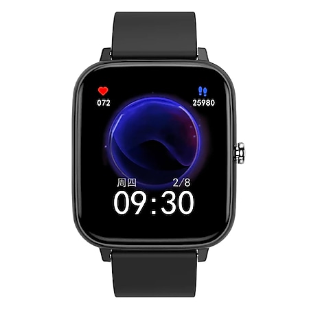 TPFNet Smart Watch / Fitness Tracker IP67 - Silikon Armband - Android & IOS - Grün 