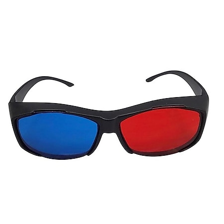 TPFNet Anaglyphenbrille 3D Brille Kunststoff Schwarz - 1 Stück 
