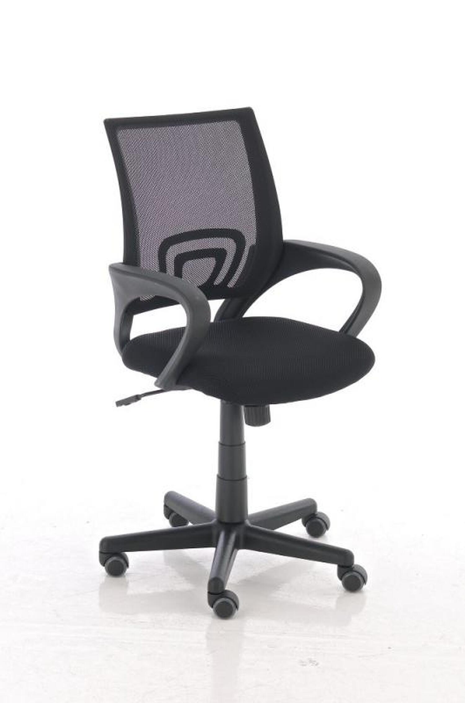 TPFLiving B&uuml;rostuhl Genf mit Netzbezug Schwarz 