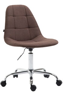 TPFLiving Bürostuhl Rhein Stoff Braun 