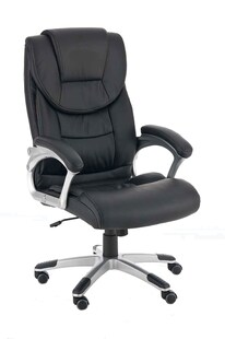 TPFLiving Bürostuhl Texum Kunstleder Schwarz 