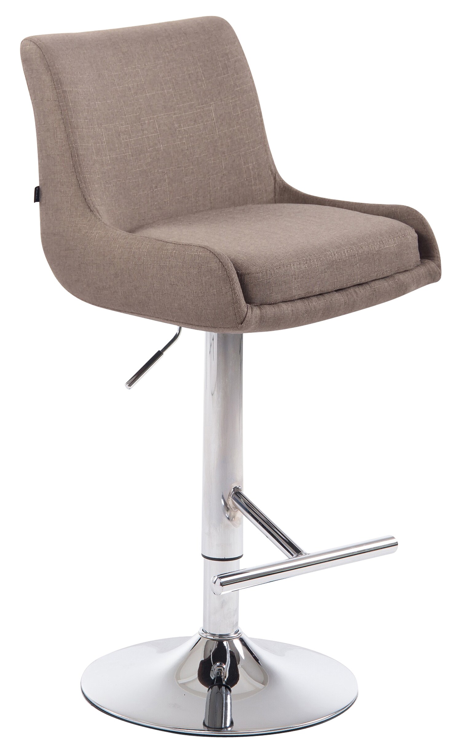 TPFLiving Barhocker Cludo Gestell Metall in Chromoptik Stoff Schwarz 