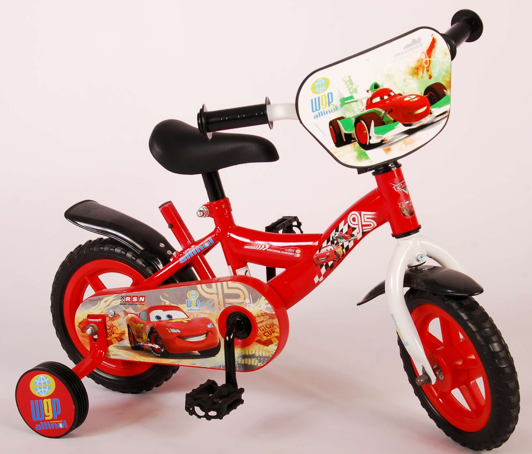 TPFSports Disney Cars Kinderfahrrad - Jungen - 10 Zoll - Fester Gang - Rot 
