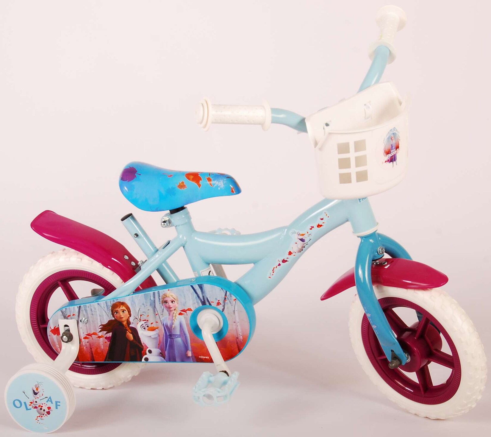 TPFSports Disney Frozen 2 Kinderfahrrad - Mädchen - 10 Zoll - Fester Gang -Blau / Lila