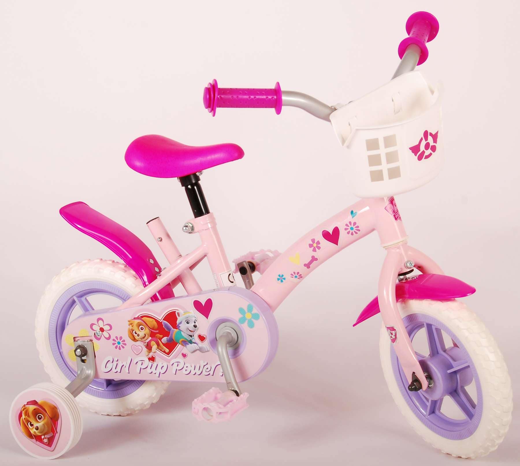 TPFSports Paw Patrol Kinderfahrrad - M&auml;dchen - 10 Zoll - Fester Gang - Rosa 