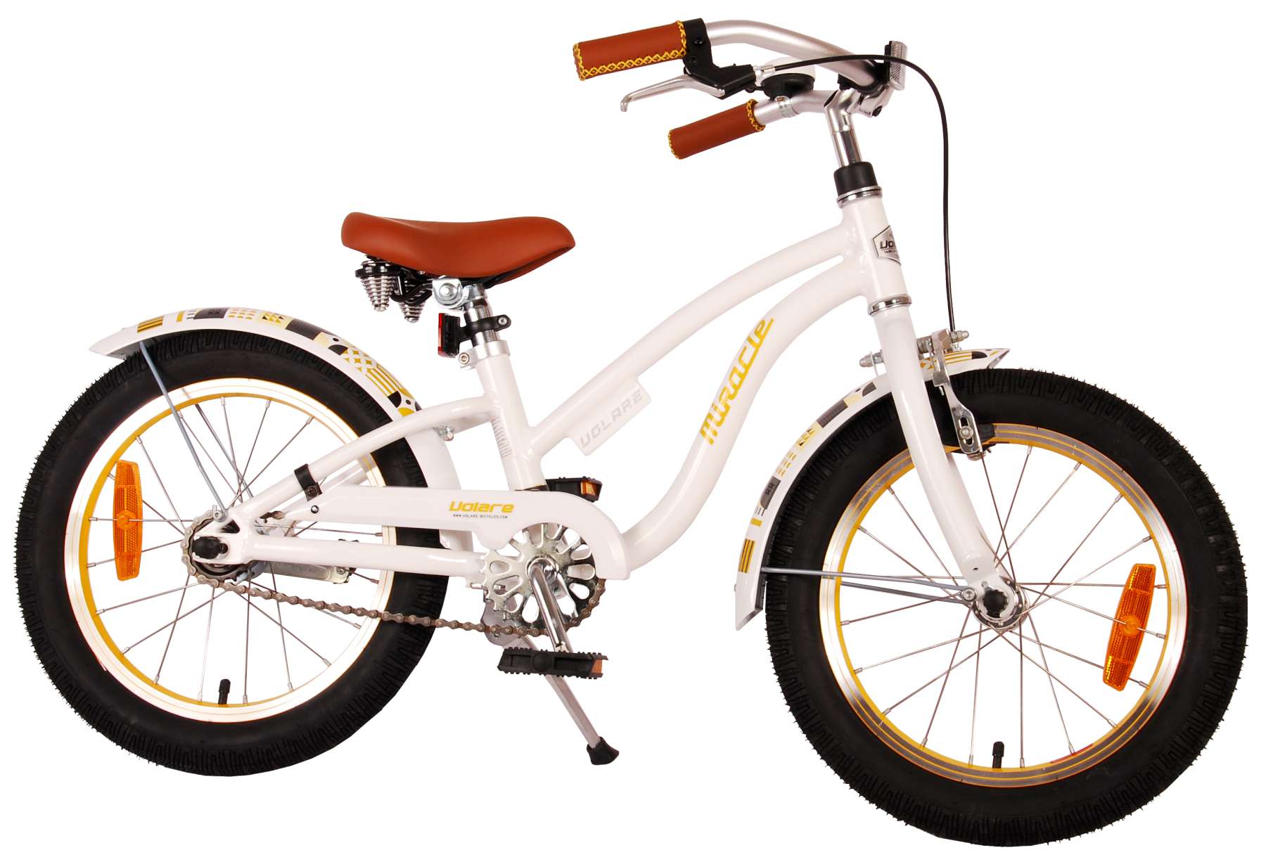 TPFSports Miracle Cruiser Kinderfahrrad - M&auml;dchen - 16 Zoll - R&uuml;cktritt + Handbremse - Wei&szlig; 