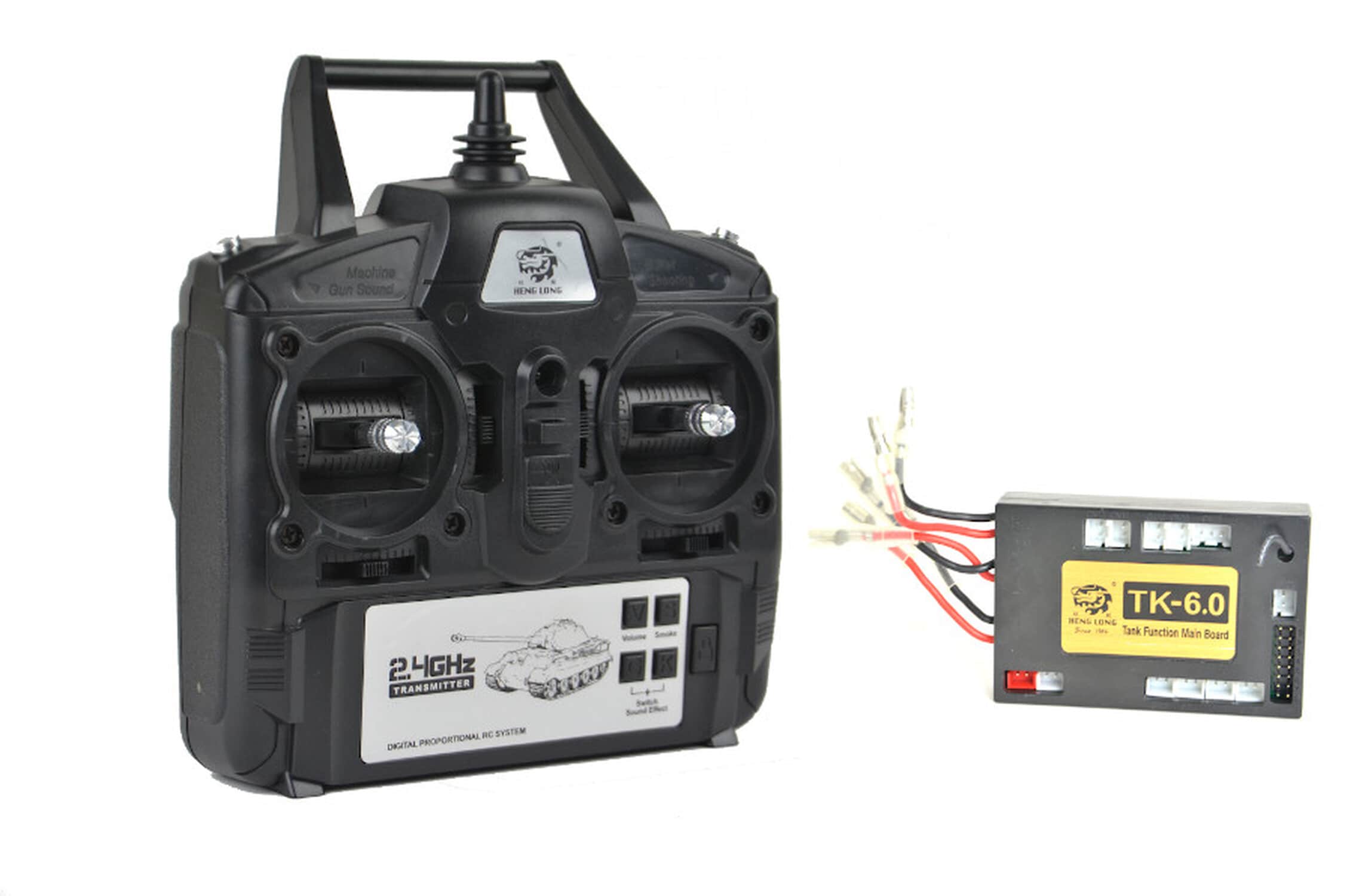 TPFLiving RC-Fernsteuerung RC-Fernsteuerung+HP 2,4 Ghz Feuersteuerung mit Hauptplatine - Version 6.0s  - RC-Fernsteuerung f&uuml;r HengLong Panzer Modelle - 