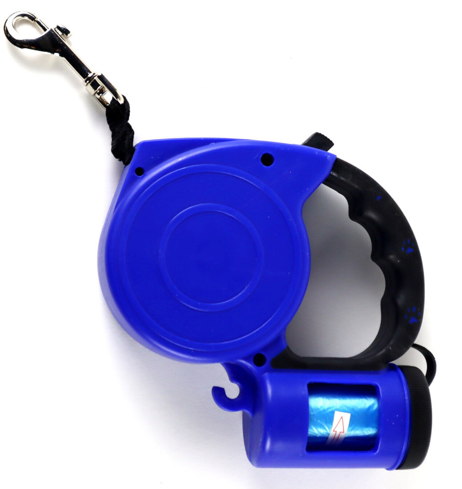 TPFLiving Hundeleine Hundeleine mit integriertem M&uuml;llbeutel blau - Hundeleine f&uuml;r Ihren Vierbeiner - 