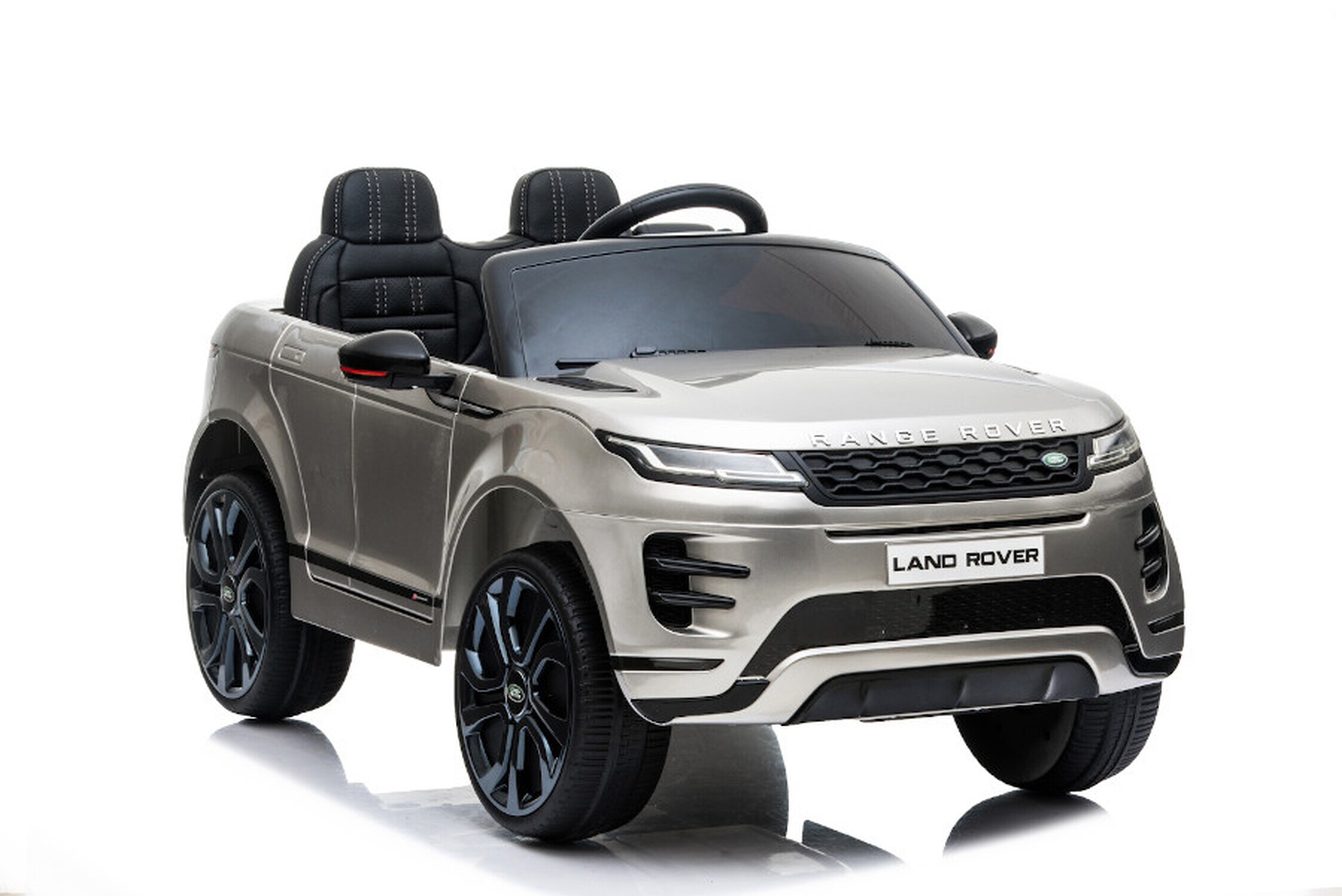 TPFLiving Elektro-Kinderauto Land Rover Discovery  schwarz - Kinderauto - Elektroauto - Ledersitz und Sicherheitsgurt 
