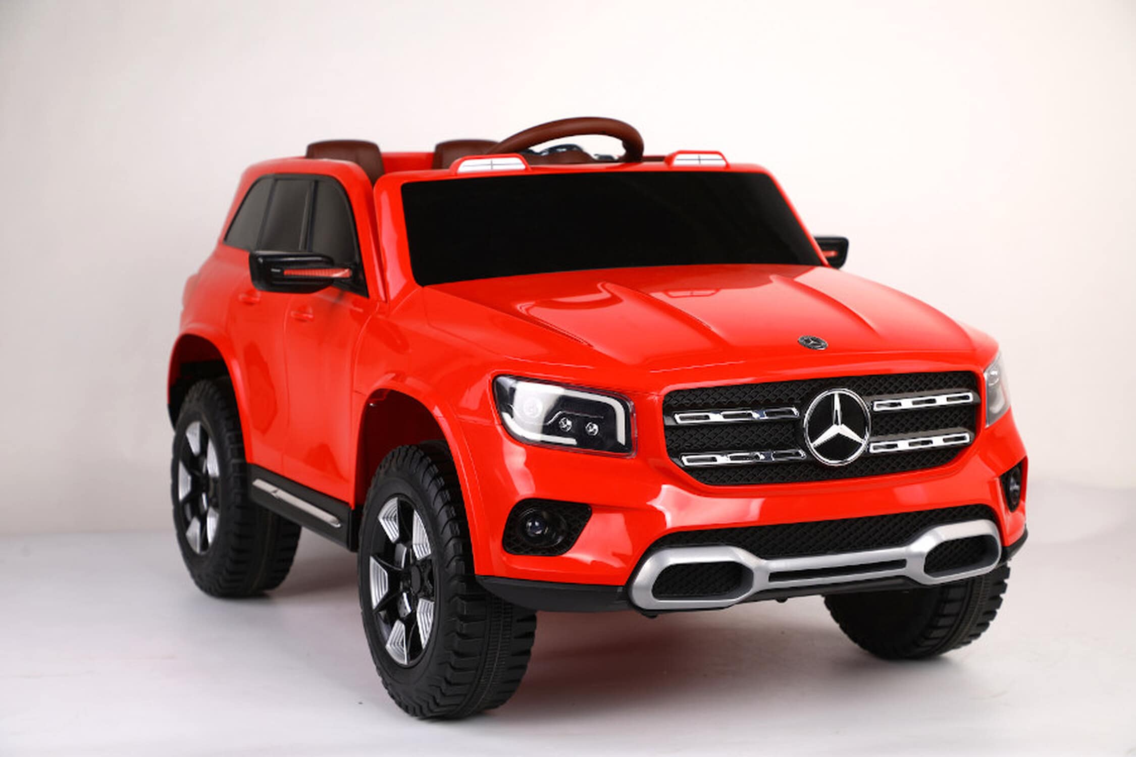 TPFLiving Elektro-Kinderauto Mercedes GLB  rot - Kinderauto - Elektroauto - Ledersitz und Sicherheitsgurt 