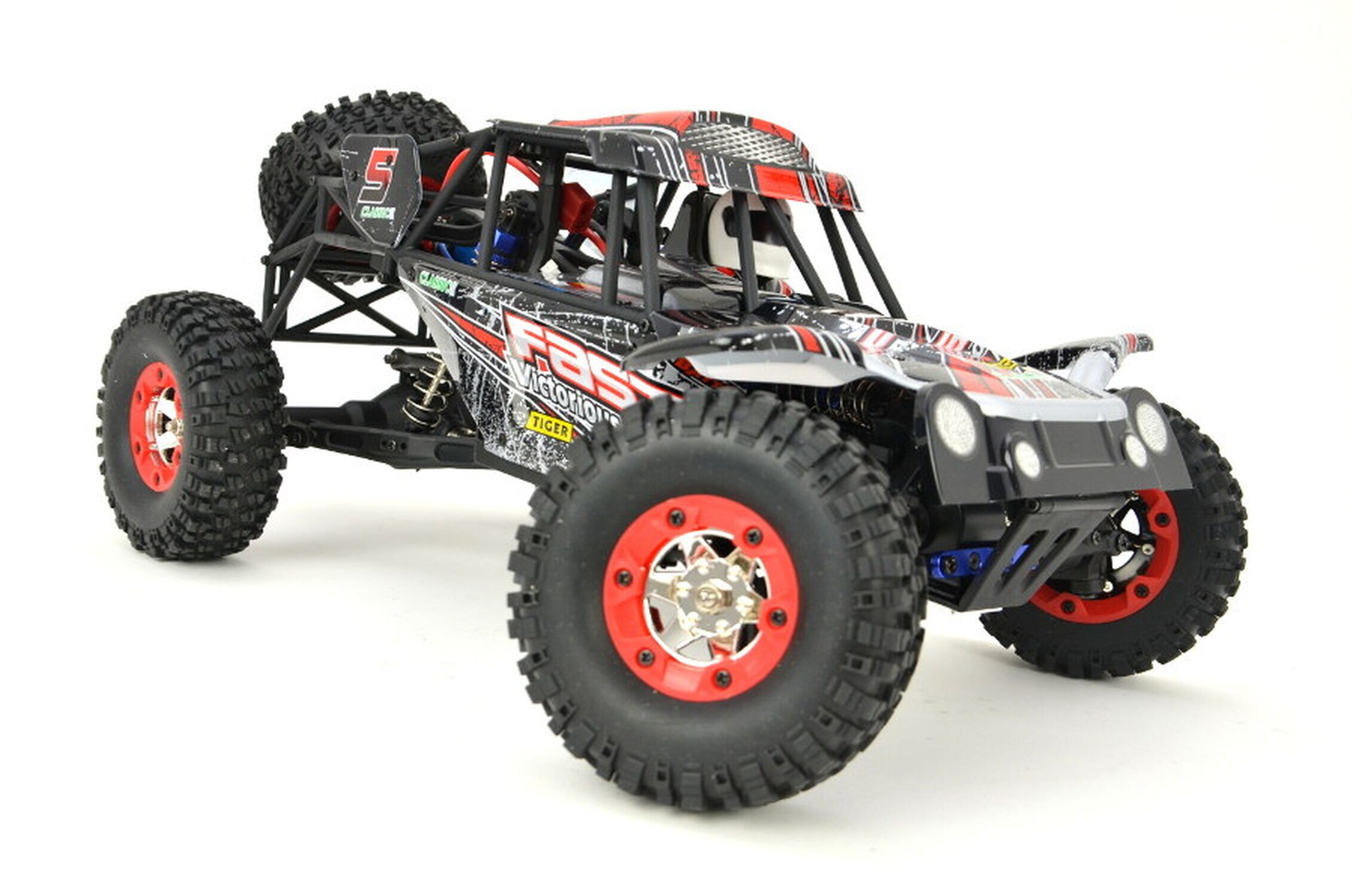 TPFLiving RC-Monstertruck Monster Truck Tiger schwarz - RC Monstertruck - Ferngesteuertes Fahrzeug - RC-Auto - Ma&szlig;stab: 1:12 