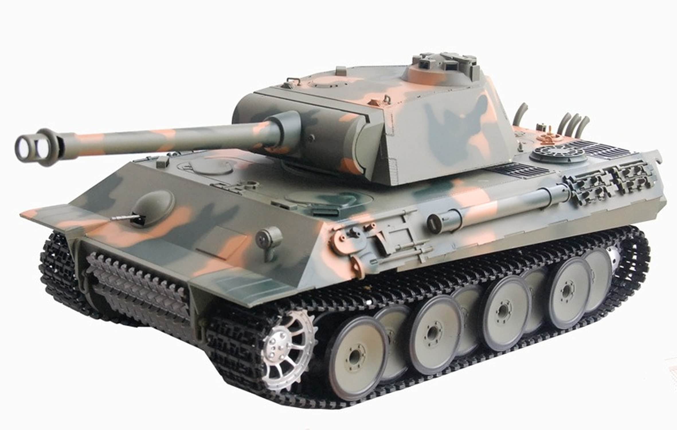 TPFLiving RC-Panzer Deutscher Panther Variante 2  - RC Panzer - Ferngesteuertes Panzerfahrzeug - Kampffahrzeug - Abschussfunktion - Ma&szlig;stab: 1:16 