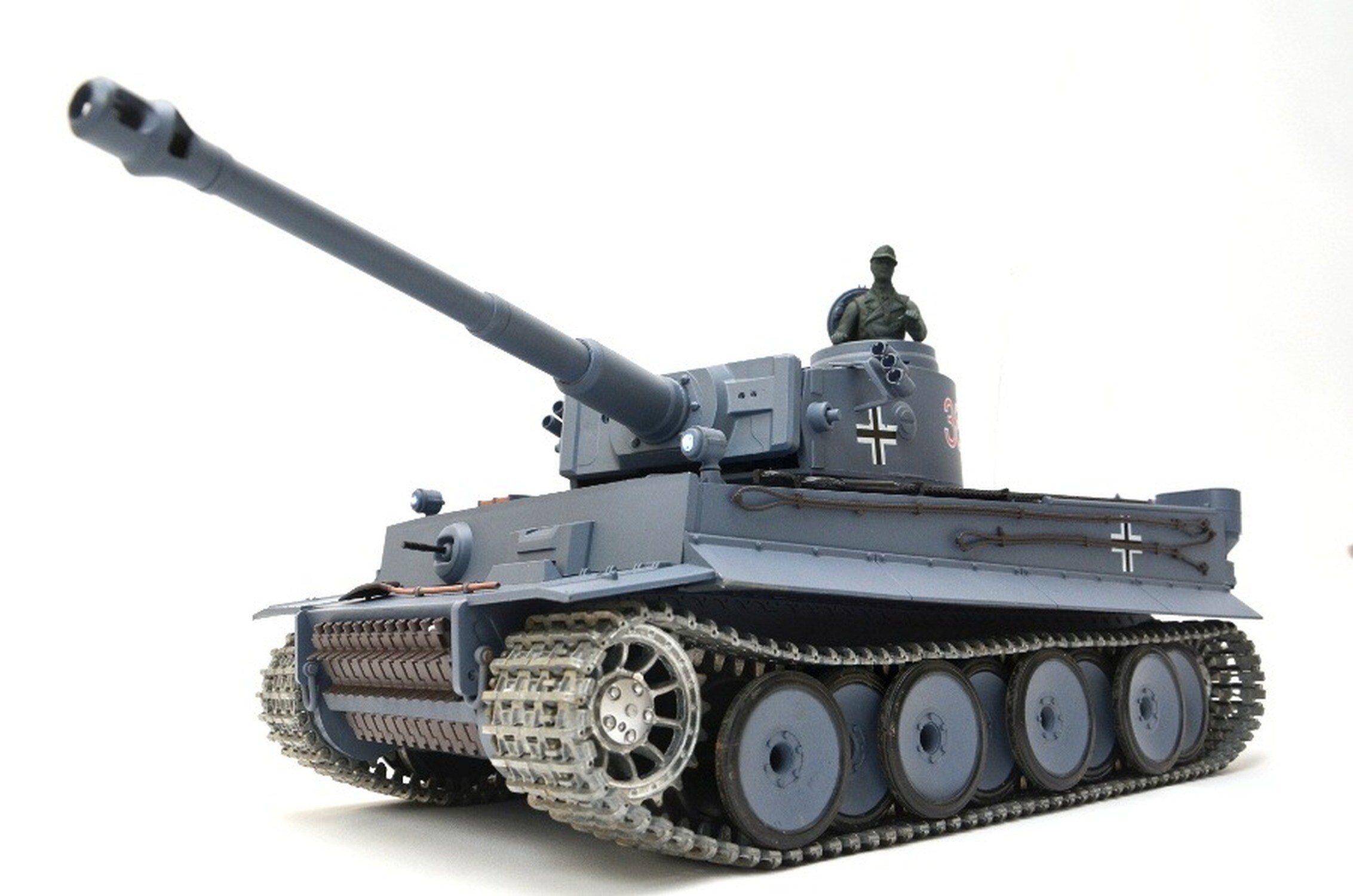 TPFLiving RC-Panzer German Tiger I UPG-A V7.0 Upgrade-A V7.0 - RC Panzer ferngesteuert - Panzer mit Schussfunktion, Stahlgetriebe und Kettenantrieb - Rauch und Sound - Ma&szlig;stab 1:16 