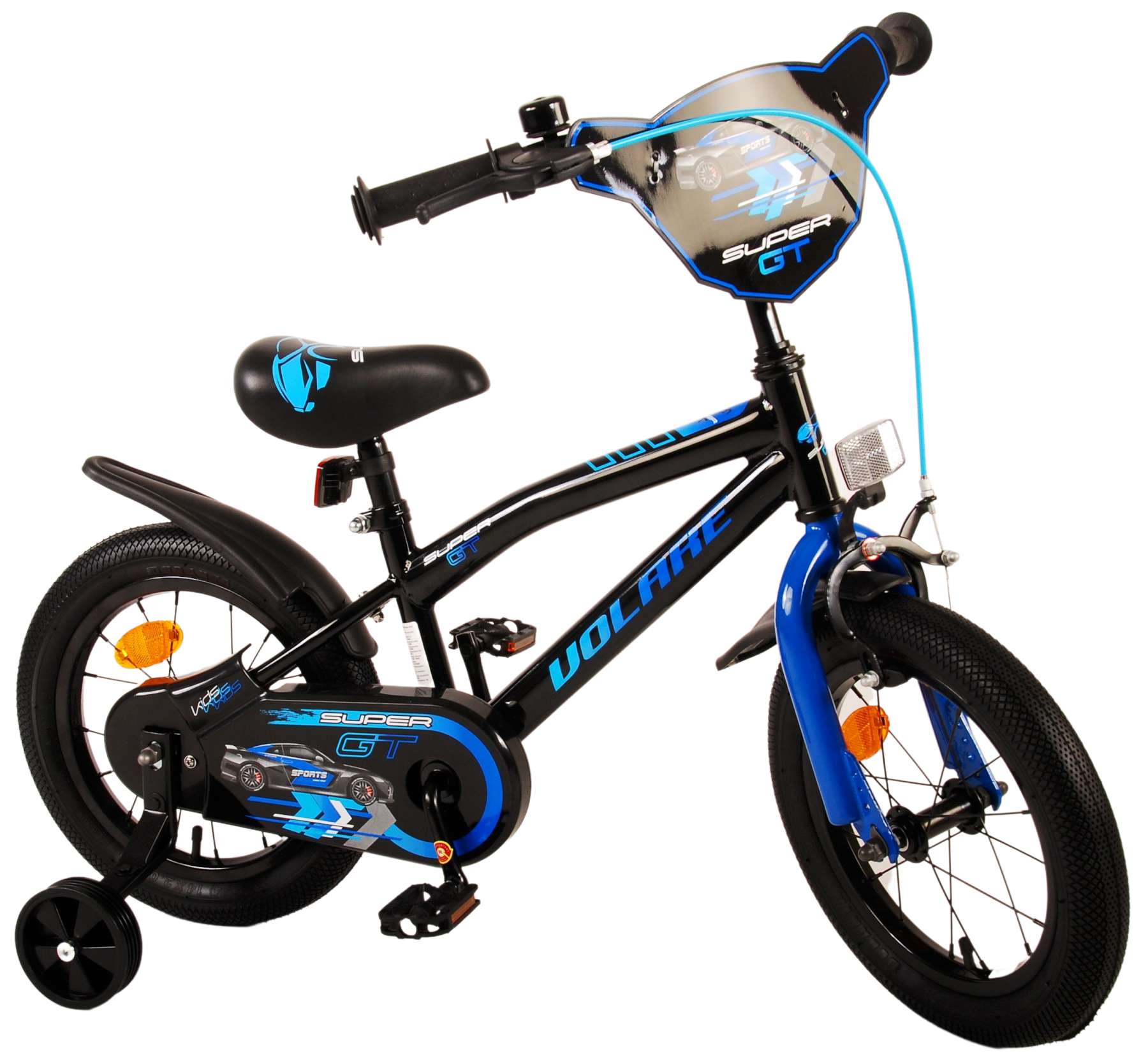 TPFSports Super GT Kinderfahrrad - Jungen - 14 Zoll - R&uuml;cktritt + Handbremse - Rot 