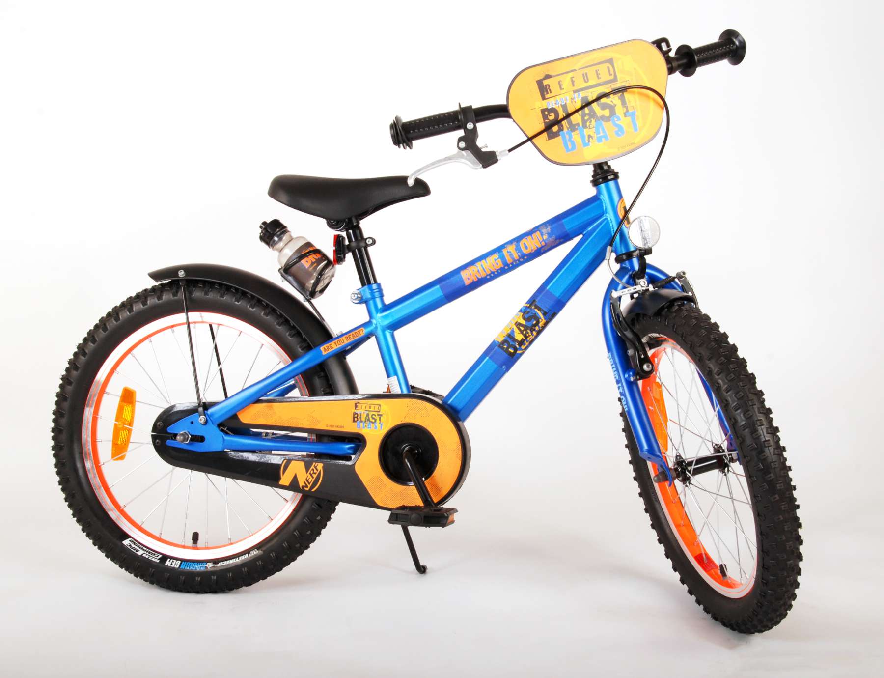 TPFSports NERF Kinderfahrrad - Jungen - 18 Zoll - R&uuml;cktritt + Handbremse - Satinblau 