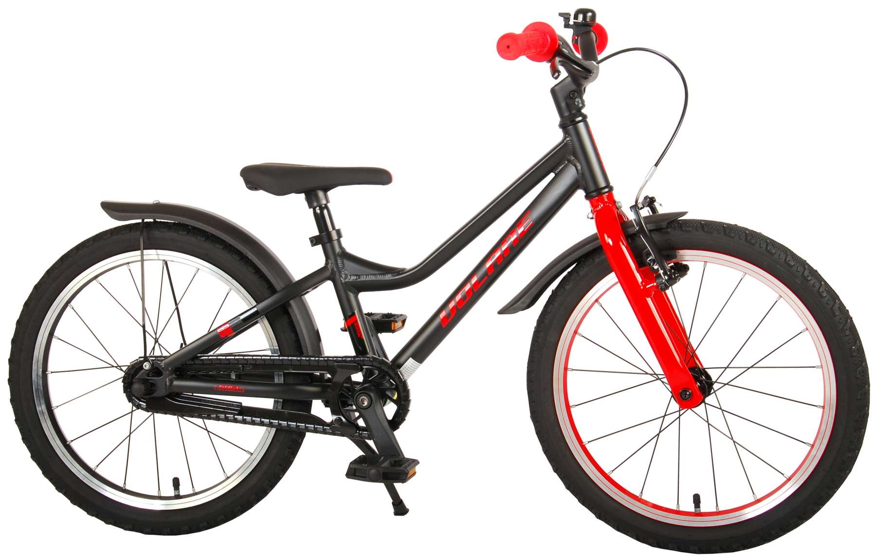 TPFSports Blaster Kinderfahrrad - Jungen - 18 Zoll - R&uuml;cktritt + Handbremse - Schwarz/Rot 