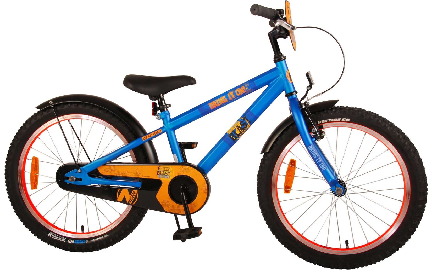 TPFSports NERF Kinderfahrrad - Jungen - 20 Zoll - 2 Handbremsen - Satinblau