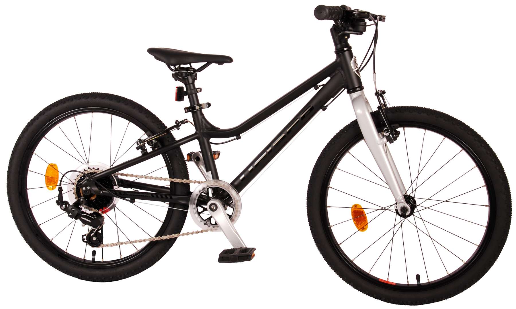 TPFSports Dynamic Kinderfahrrad - Jungen - 20 Zoll - 2 Handbremsen - 7 G&auml;nge - Mattschwarz 