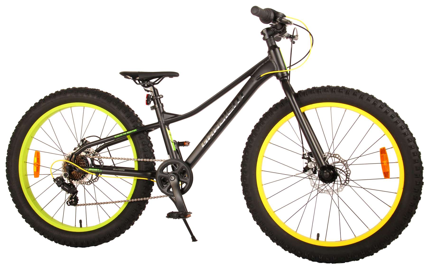 TPFSports Gradient Kinderfahrrad - Jungen - 24 Zoll - 7-Gang - Scheibenbremse - Schwarz 