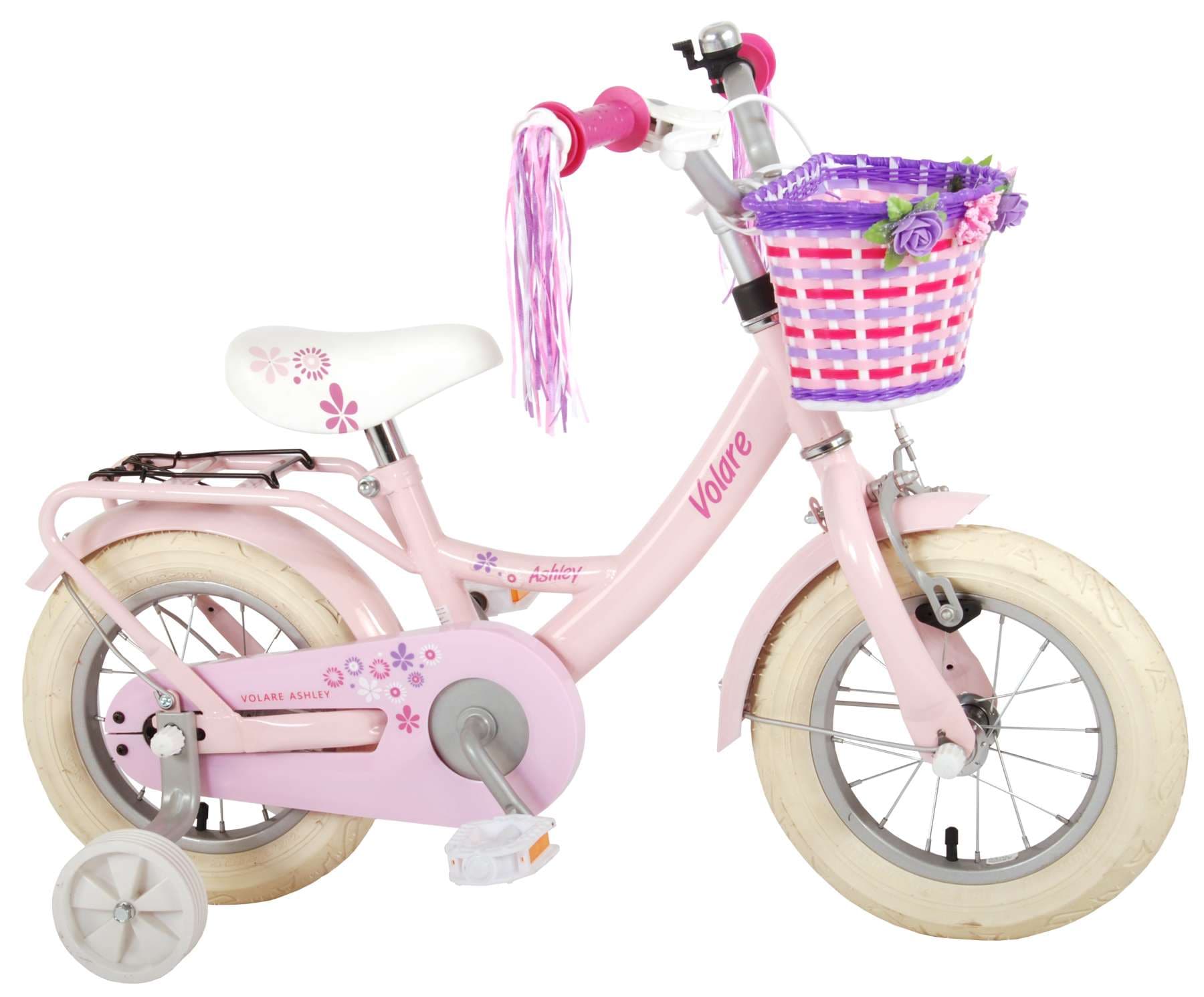 TPFSports Ashley Kinderfahrrad - M&auml;dchen - 12 Zoll - R&uuml;cktritt + Handbremse - Rosa 