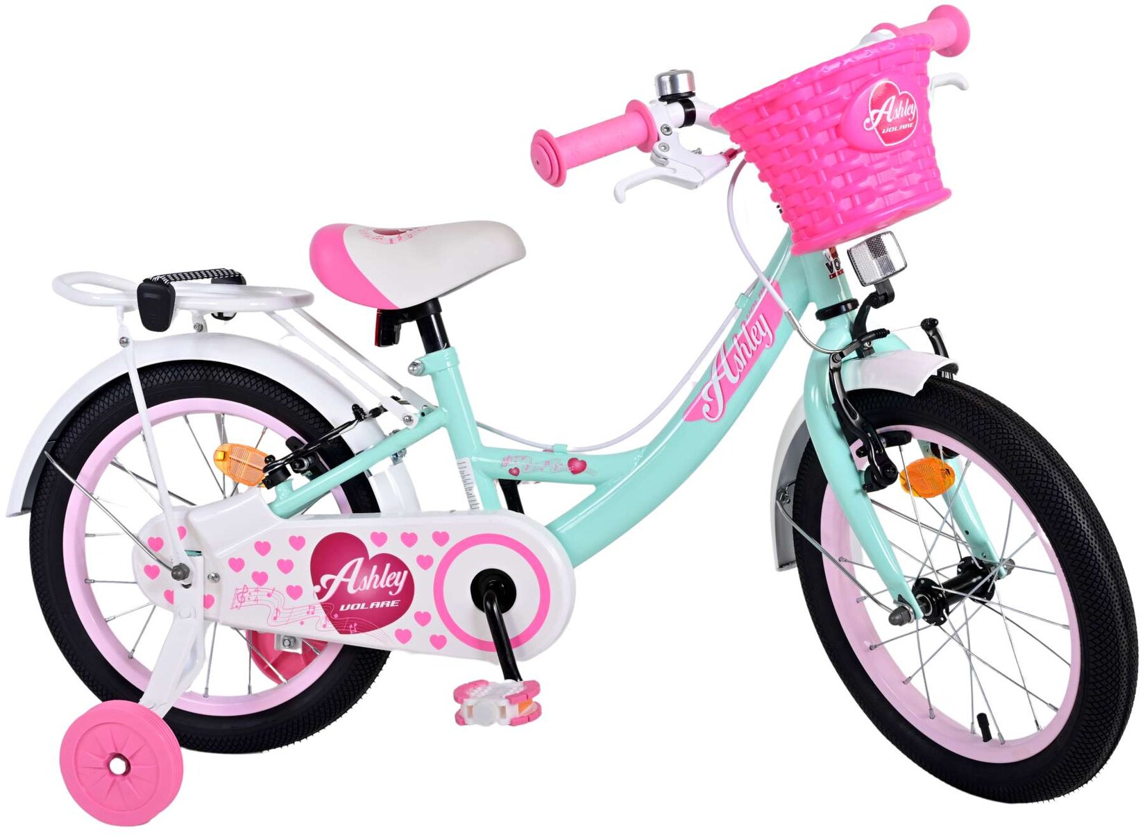 TPFSports Ashley Kinderfahrrad - Mädchen - 16 Zoll - Rücktritt + Handbremse - Weiß