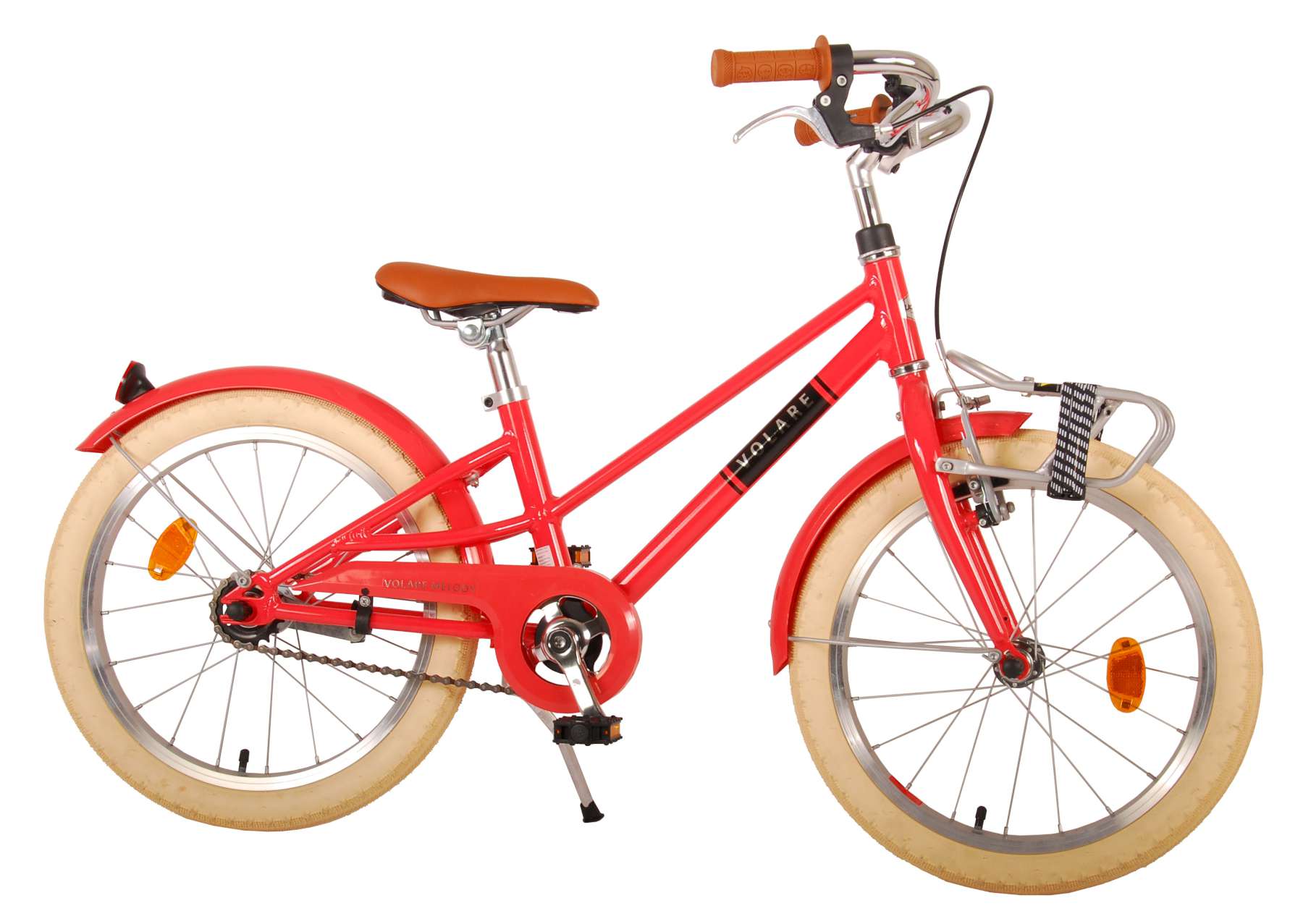 TPFSports Melody Kinderfahrrad - M&auml;dchen - 18 Zoll - R&uuml;cktritt + Handbremse - Rot 