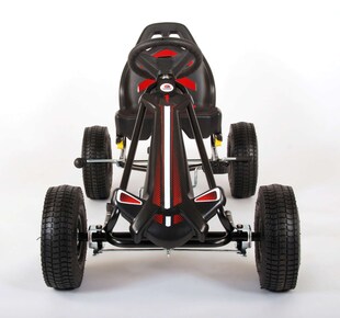 TPFSports Go Kart Rennwagen - Jungen - eine Handbremse - Schwarz 