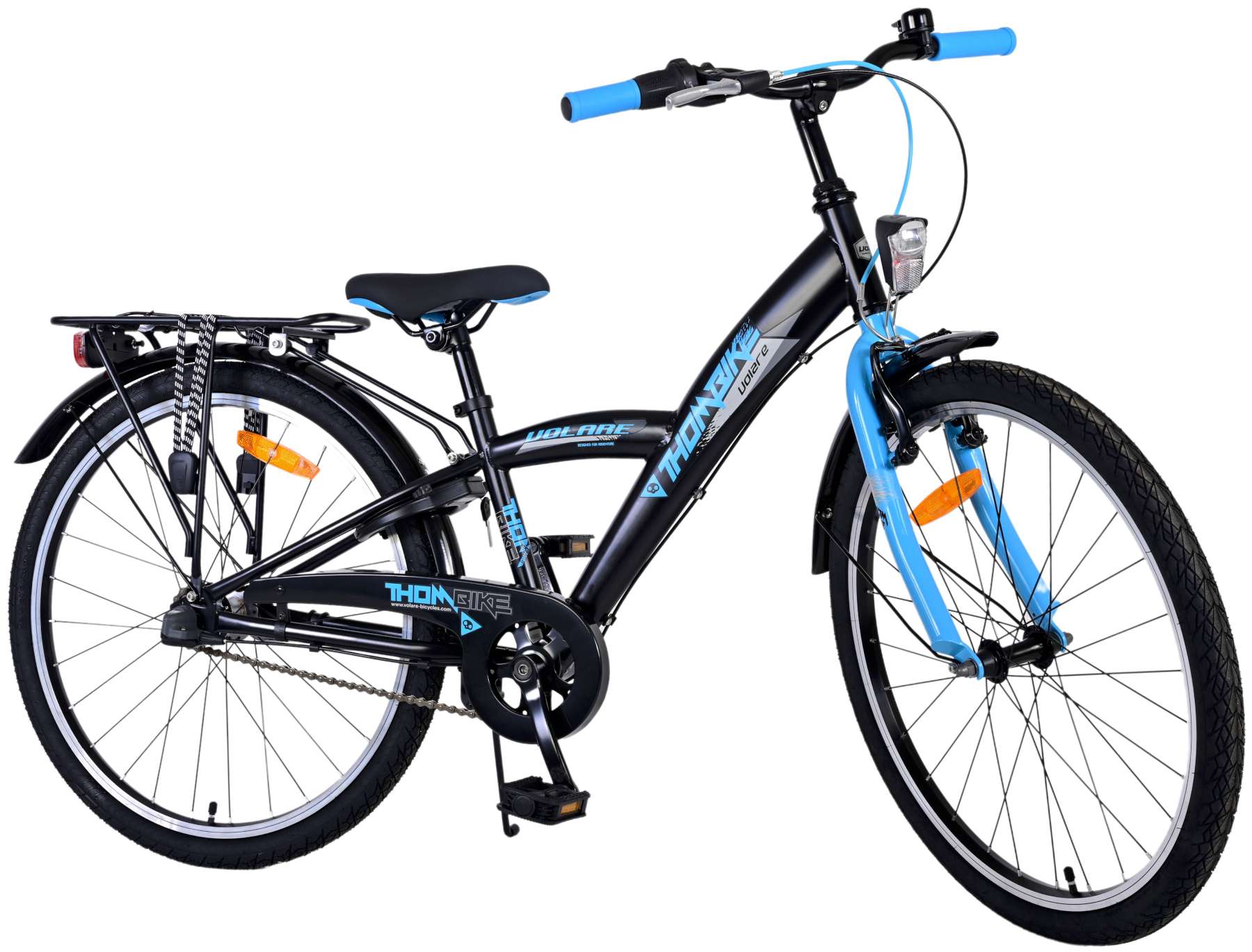 TPFSports Thombike Kinderfahrrad - Jungen - 24 Zoll - R&uuml;cktritt + Handbremse - 3 G&auml;nge - Blau 