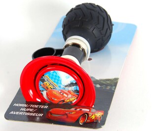 TPFSports Disney Cars Fahrradhupe - Rot/Schwarz 