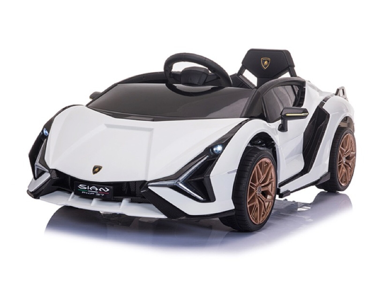 Elektro-Kinderauto Lamborghini Sian weiß