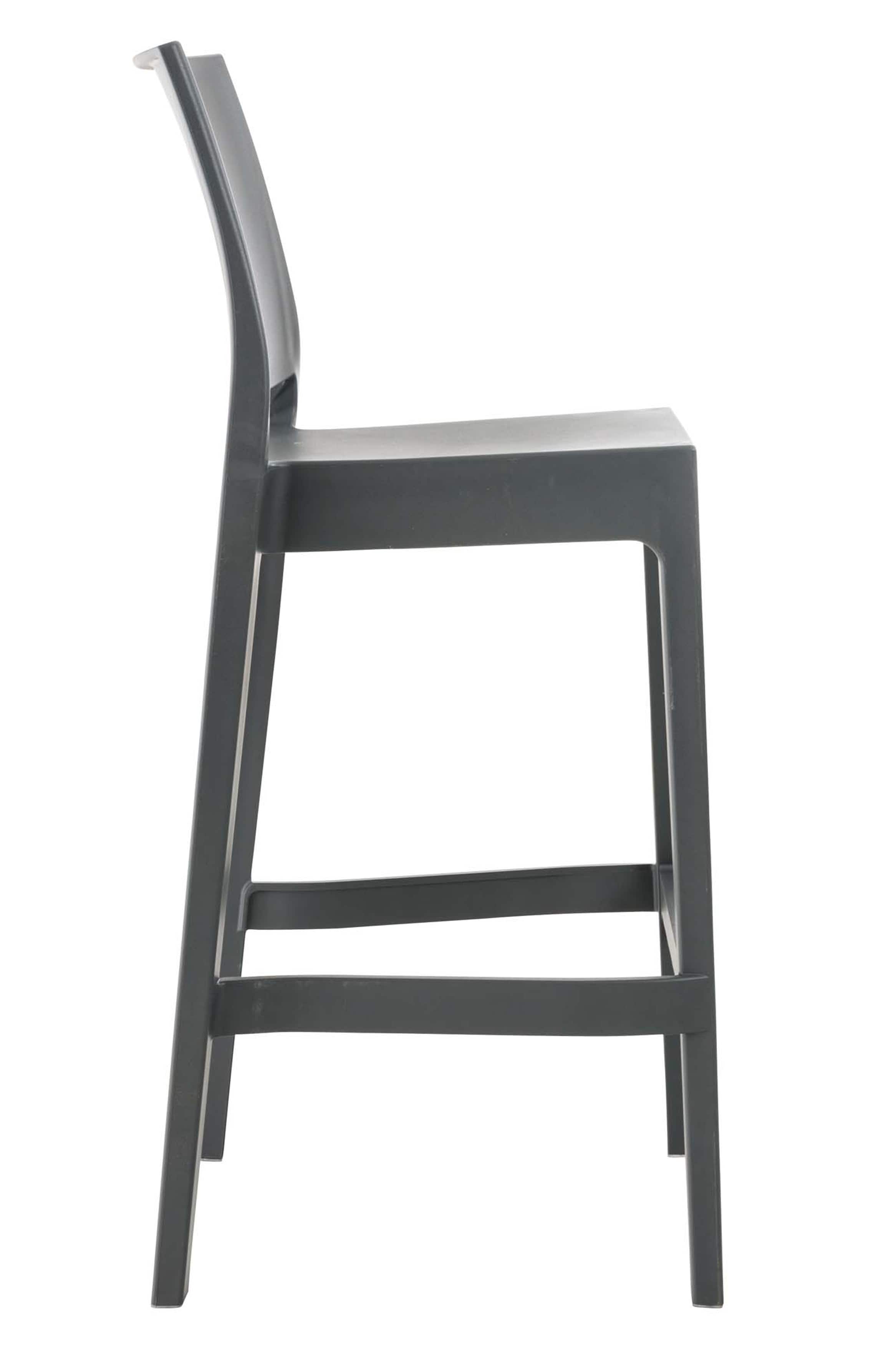 TPFLiving 4er Set Barhocker Maybrit dunkelgrau 