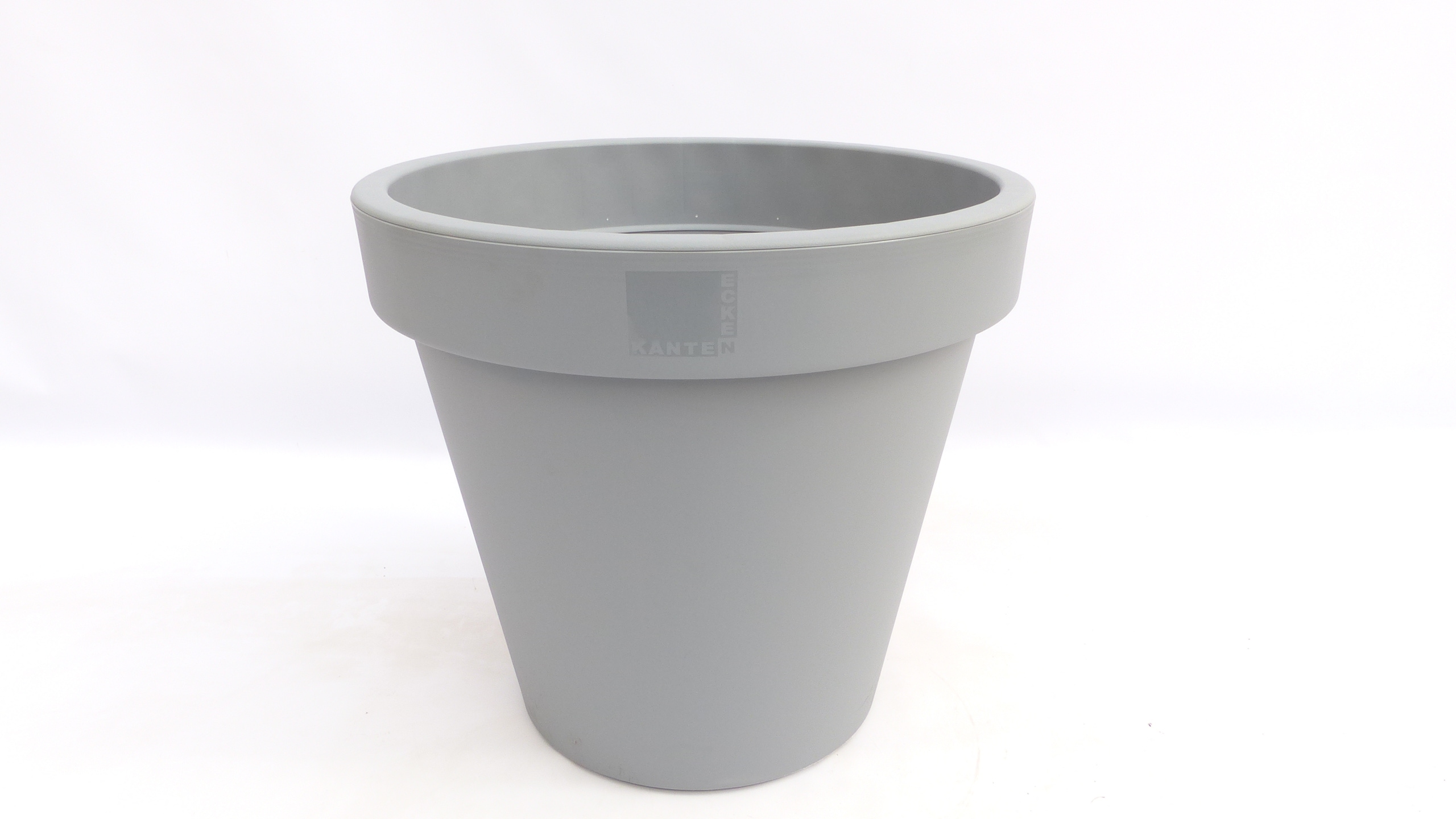 Pflanzk&uuml;bel E&K, grau, rund &Oslash; 80 cm, Pflanztopf Blumentopf K&uuml;bel XXL gro&szlig; 
