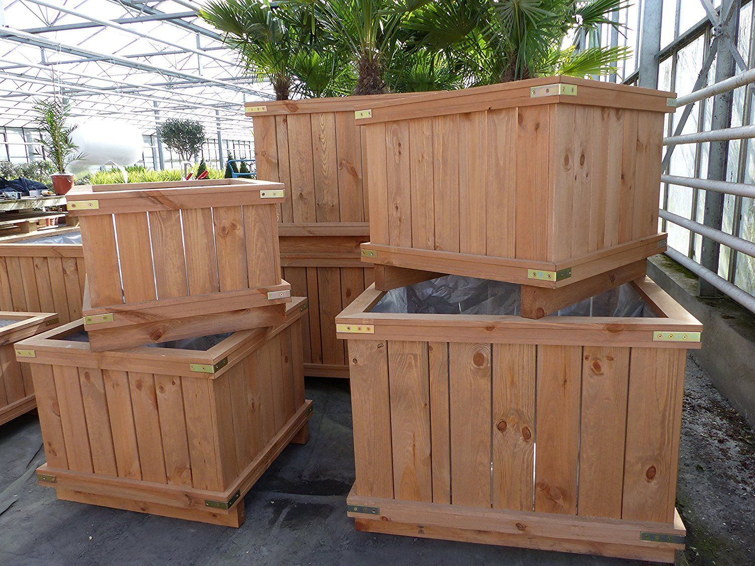 Holzk&uuml;bel XXL Pflanzk&uuml;bel Holz Premiumqualit&auml;t, div. Gr&ouml;&szlig;en, Pflanztopf 