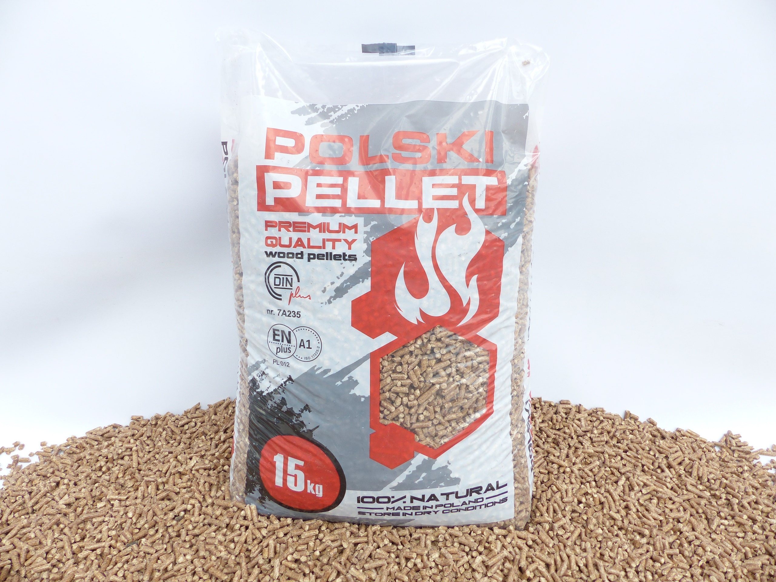Holzpellets 6 mm 15 kg Pellets mit hohem Heizwert & geringem Ascheanteil Energie Heizung Brennstoff 